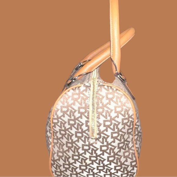 Dkny Brown and taupe satchel with classic style!! - Picture 9 of 11